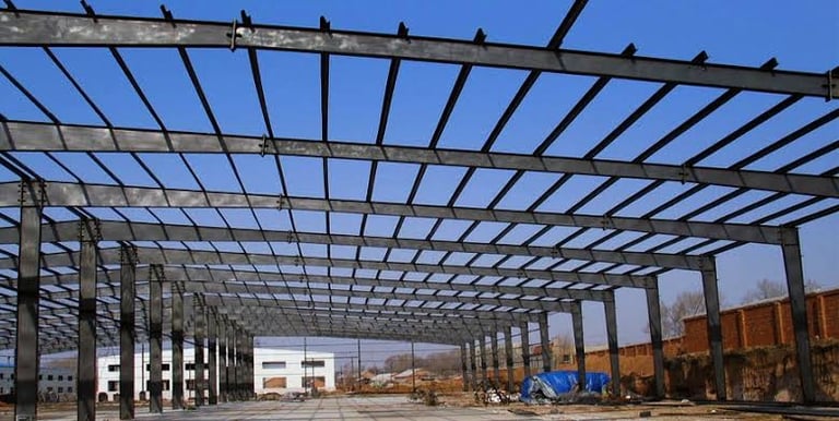 a large metal structure with a lot of metal structure