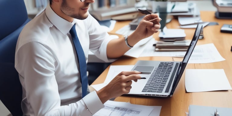 An office environment showcasing employees engaged in customer support and data processing tasks.