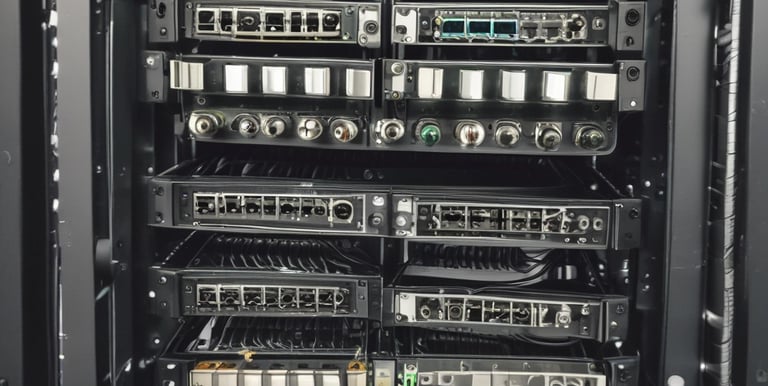 A residential building with a sloping red roof and multiple chimneys is located at the corner of a street. The building has white walls, several windows, and a gated entrance. In the foreground, a paved road runs parallel to the building. On the left side, there is a tall utility pole with hanging wires. To the side of the building, a wooden fence and some trees are visible, suggesting a suburban or semi-rural setting.