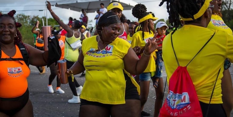 People dancing in GTM clothing