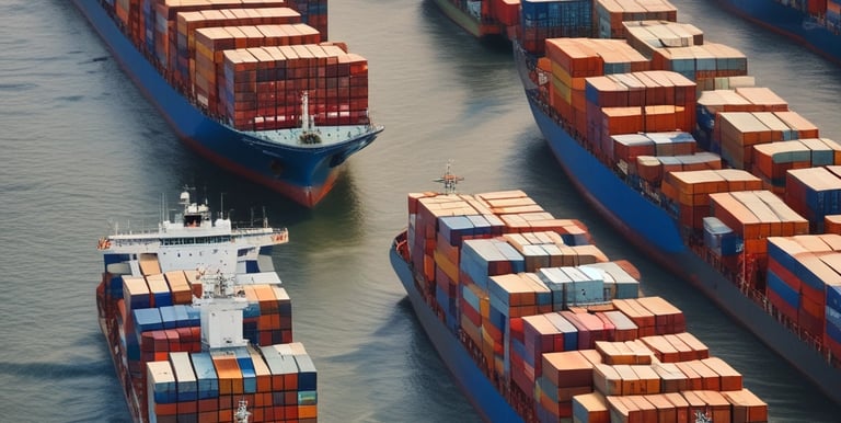 Two hands are holding several menstrual products including a blue menstrual cup, a white and red cloth pad, and two tampons wrapped in plastic.
