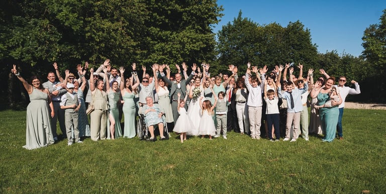 photo de groupe en extérieur