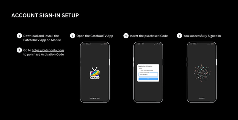 How to use catchon tv on mobile