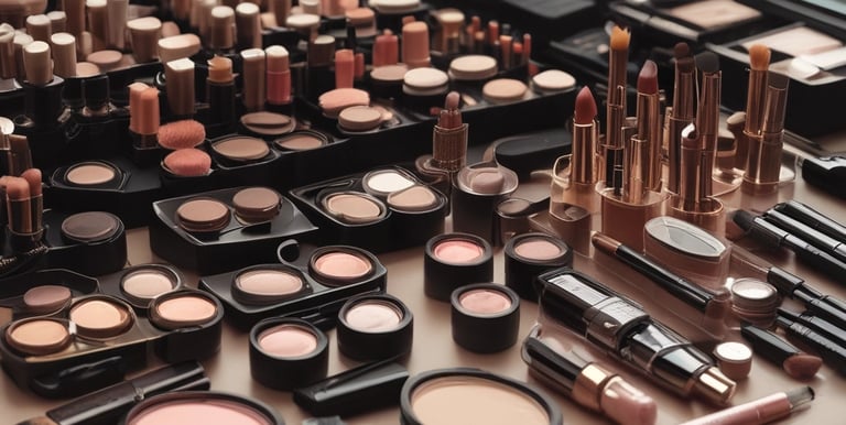 A street vendor setup with plastic bags filled with various grains and snacks displayed on a table covered with a vibrant orange cloth. The table is part of a cart with visible bicycle wheels, parked on a street in front of a closed shop shutter. The scene captures an urban marketplace atmosphere.