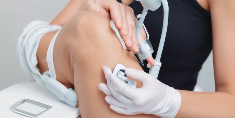 A modern training room equipped with skincare technology.