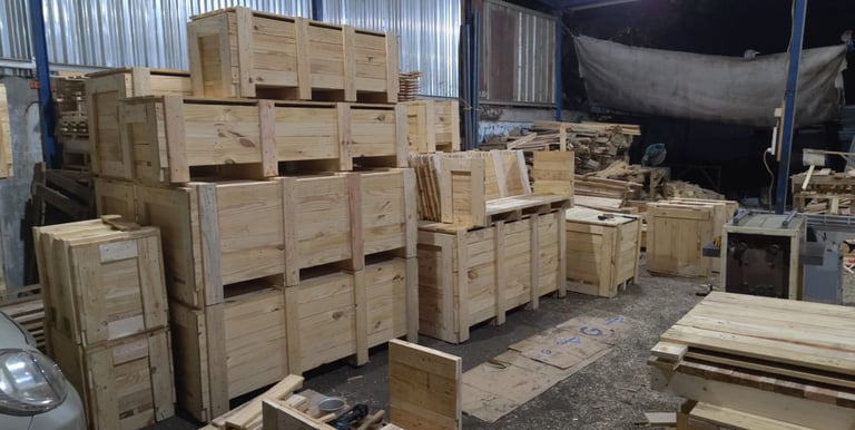 samudra biru mandiri, packing, palet plastik, palet kayu, box kayu, logistik