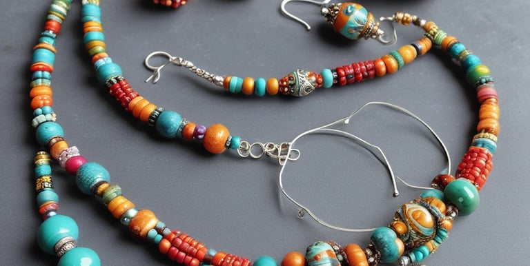 a necklace - link necklace with a flower