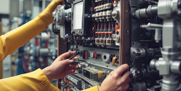 A steel framework of a large industrial building under construction.