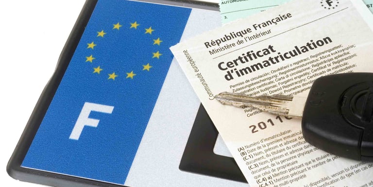 Certificat d’immatriculation française et carte grise en cours de traitement – démarches carte grise