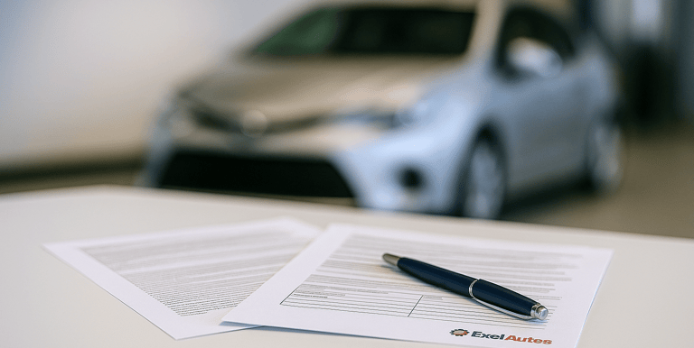 Formulaires et justificatifs pour démarche de carte grise ExelAutos prêts pour le dépôt au garage