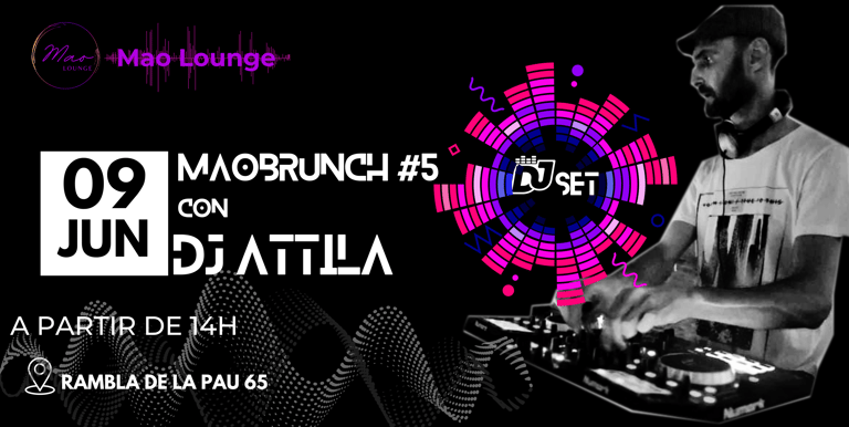 Poster Dj attila Mao lounge