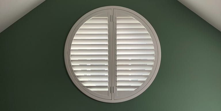 custom designed plantation shutter in telford home