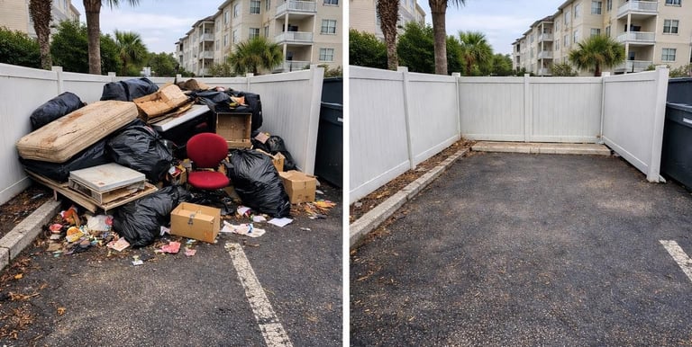 Apartment Trash dumpster overflow removal in Tsmpa Florida
