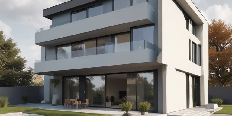 Real estate agent discussing property details with clients in a cozy living room.