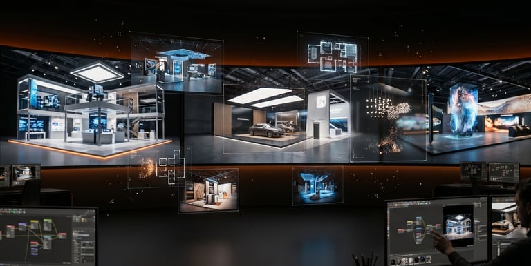 Photoreal 3D rendering and immersive exhibition visualization