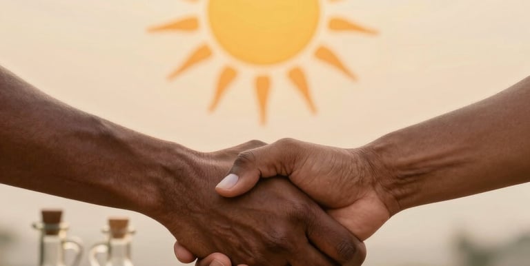 Customers picking up their reserved products at a well-organized store counter.