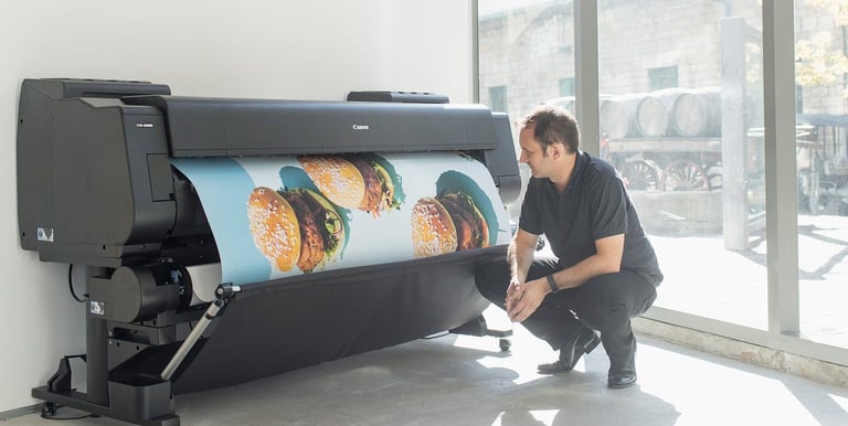 Finished large format printer repair following insurance claim