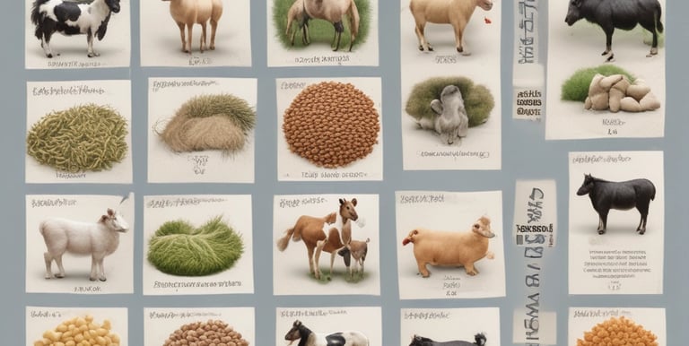 Laboratory technician analyzing animal feed samples with advanced equipment.