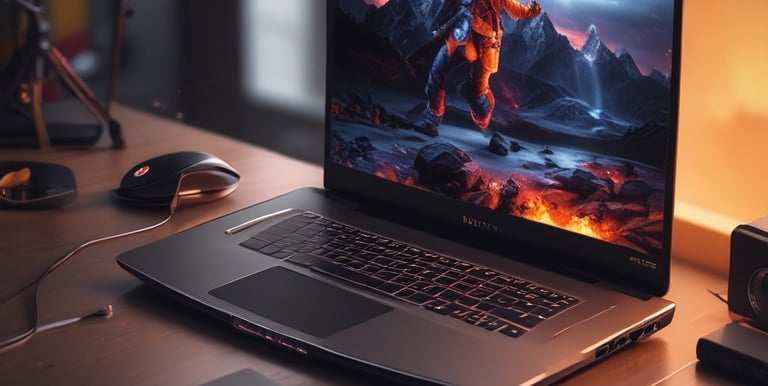 A powerful desktop computer setup with multiple monitors and colorful backlighting.