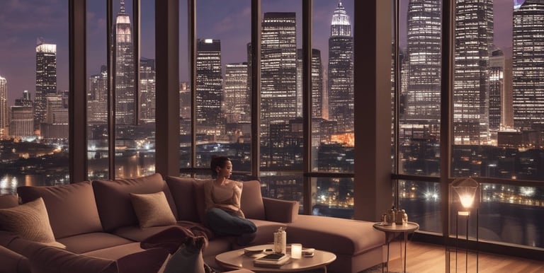 A beautiful modern apartment complex in McKinney, Texas, bathed in warm sunlight.