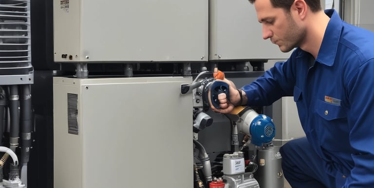Close-up of a cooling tower with water flowing and steam rising in the early morning.