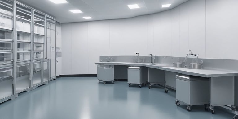 Close-up of anti-slip epoxy flooring with clear line markings in a busy car park.