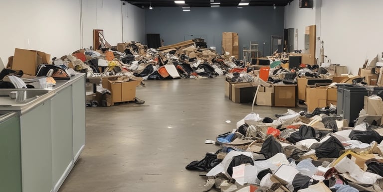 A bright green wheeled garbage bin with a black lid is positioned in front of a brick wall. The bin has the text 'business waste.co.uk 01904 207120' printed on its side in white.