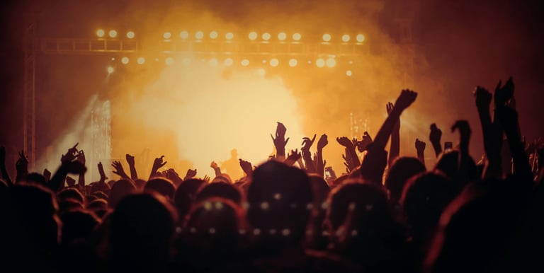 Evento o concerto per mostrare attività offline dell'agenzia