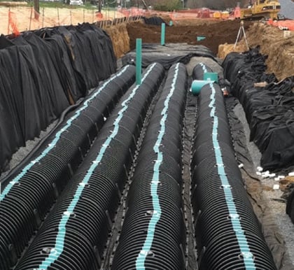 Stormwater Chambers installed Lexington, MA