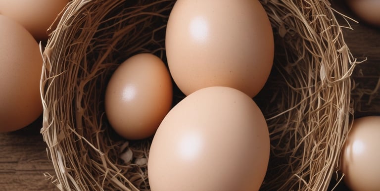 a nestle of eggshells in a nestle