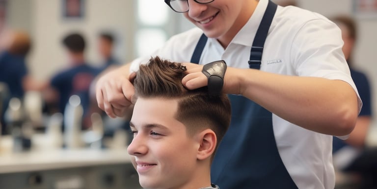 A construction site shows an early stage of building, featuring numerous steel reinforcements and foundations. Workers are visible in the background, with industrial equipment such as a digger and various materials including pipes and boards scattered around. In the background, the sea and hills can be seen, indicating a coastal location.