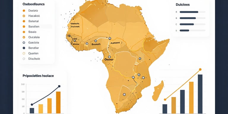 A market entry insights infographic featuring a world map and bar charts showing global business growth data.