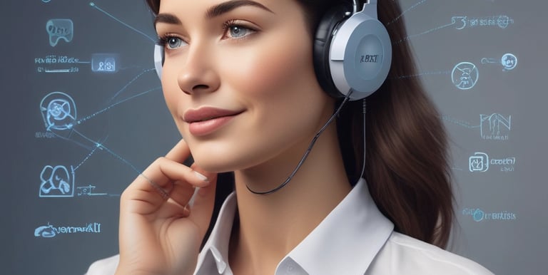 A representative from nexo ia demonstrating the AI scheduling system.