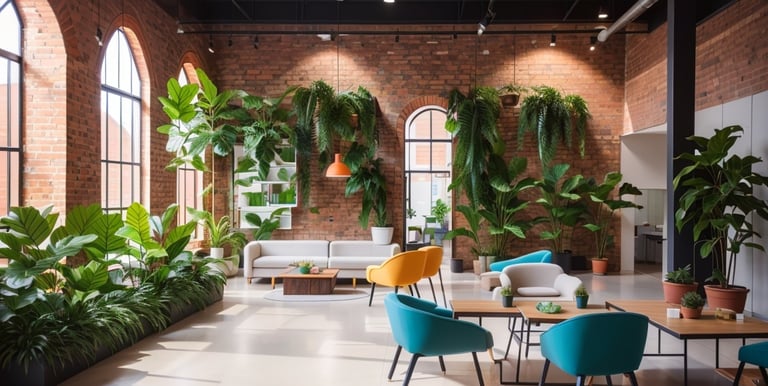 ampie vetrate e dettagli originali in un contesto industriale