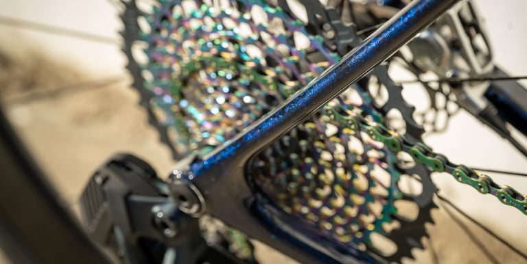 a SRAM EAGLE cassette on a gravel