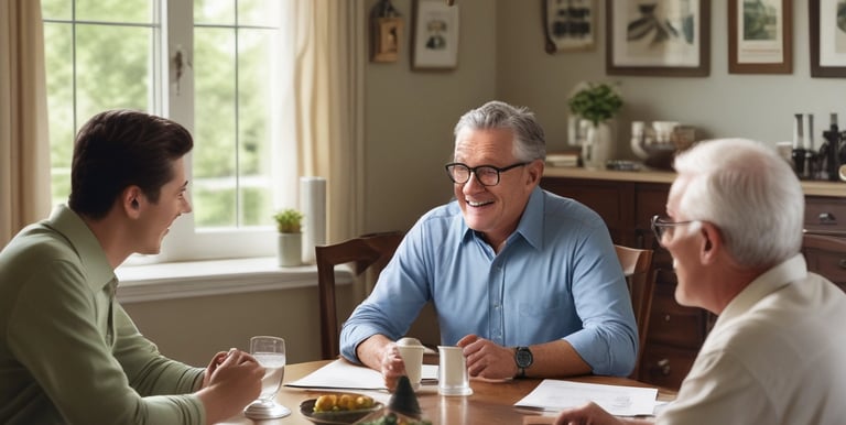 A staircase leading down with gray, wet steps and orange walls on both sides. The staircase has yellow safety lines near the edges and handrails attached to the walls. Fluorescent lighting runs along the top of the wall on the right side.