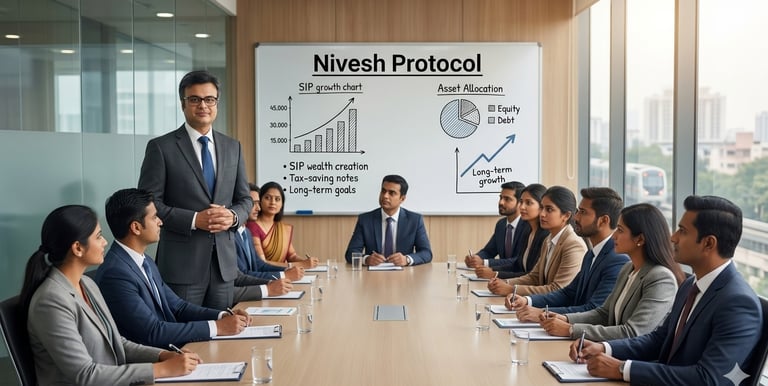 Corporate financial wellness session with employees in office