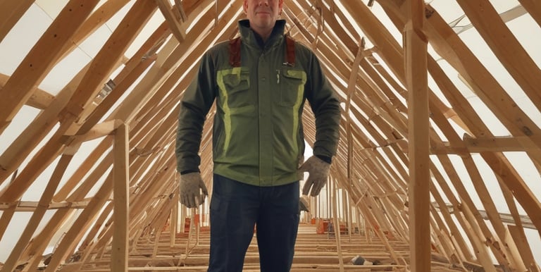 a man standing on a ladder to reach a ladder