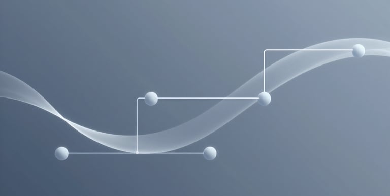 Modern office workspace with a laptop displaying AI data analytics dashboard.