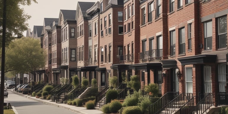 Linda Ji discussing home details with happy clients inside a bright, modern living room.