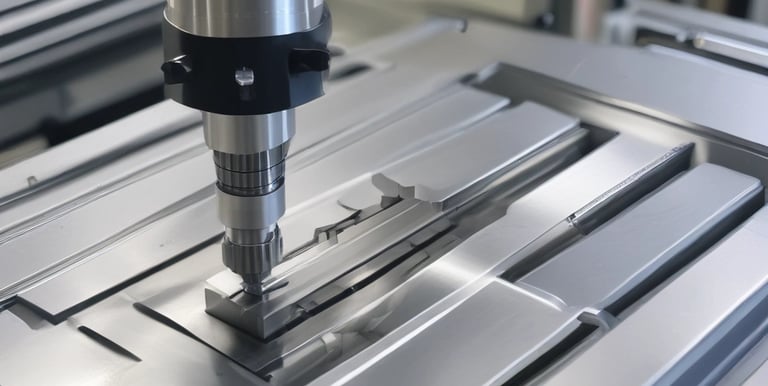 Technician inspecting a freshly machined metal component with measuring tools.