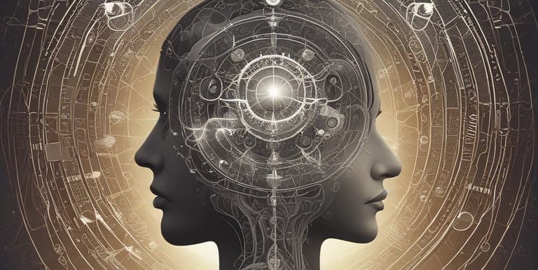 Abstract visualization of frequency waves merging into a harmonious pattern representing quantum integration.