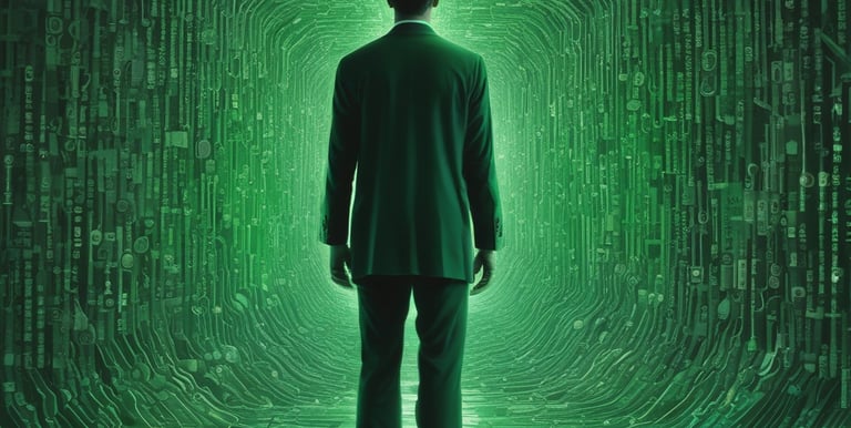 Abstract visualization of frequency waves merging into a harmonious pattern representing quantum integration.