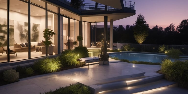 Close-up of a sleek automated gate system with integrated lighting.