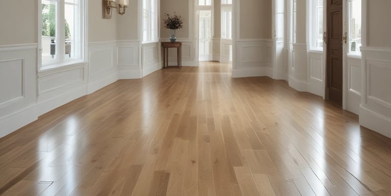 Before and after shot showing a worn carpet tile floor transformed into fresh, vibrant flooring.