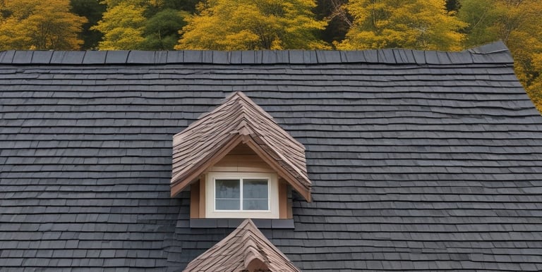A skilled roofer installing new shingles on a residential roof in Dayton, Ohio.