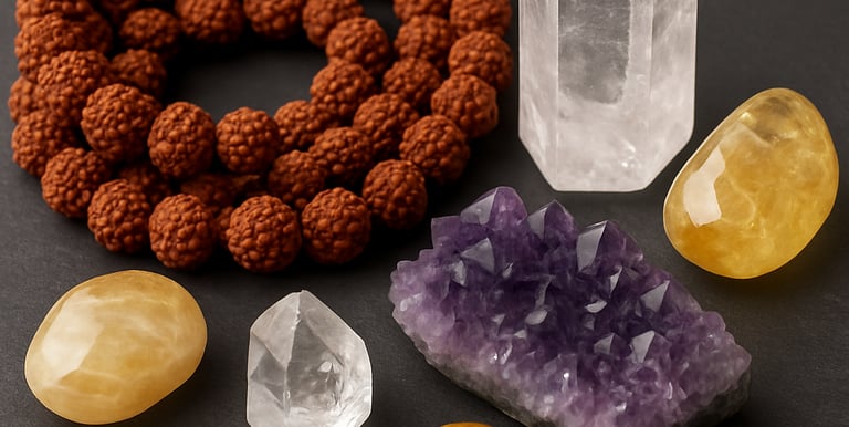 A serene setup of tarot cards spread out on a wooden table with soft candlelight