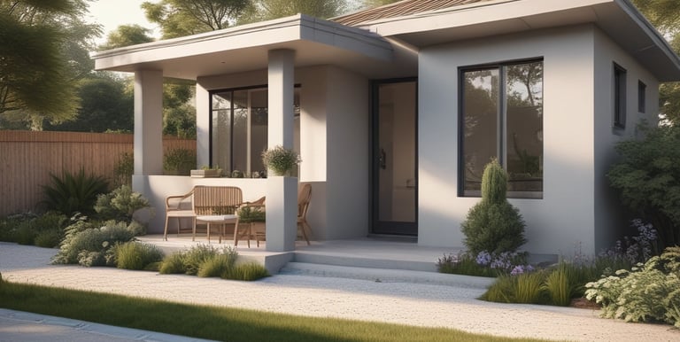 A modern residential interior showcasing clean lines, natural light, and sustainable materials.