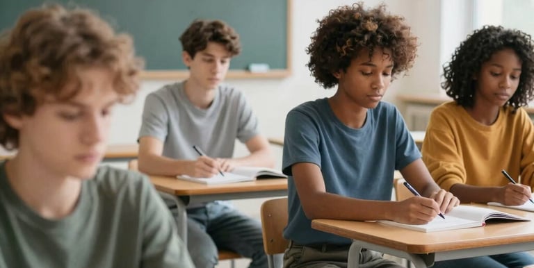A diverse group of people engaged in a virtual learning session.