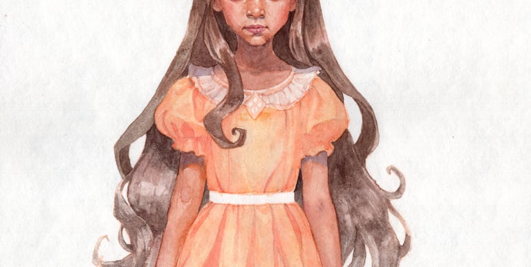 Demon girl watercolor tutorial